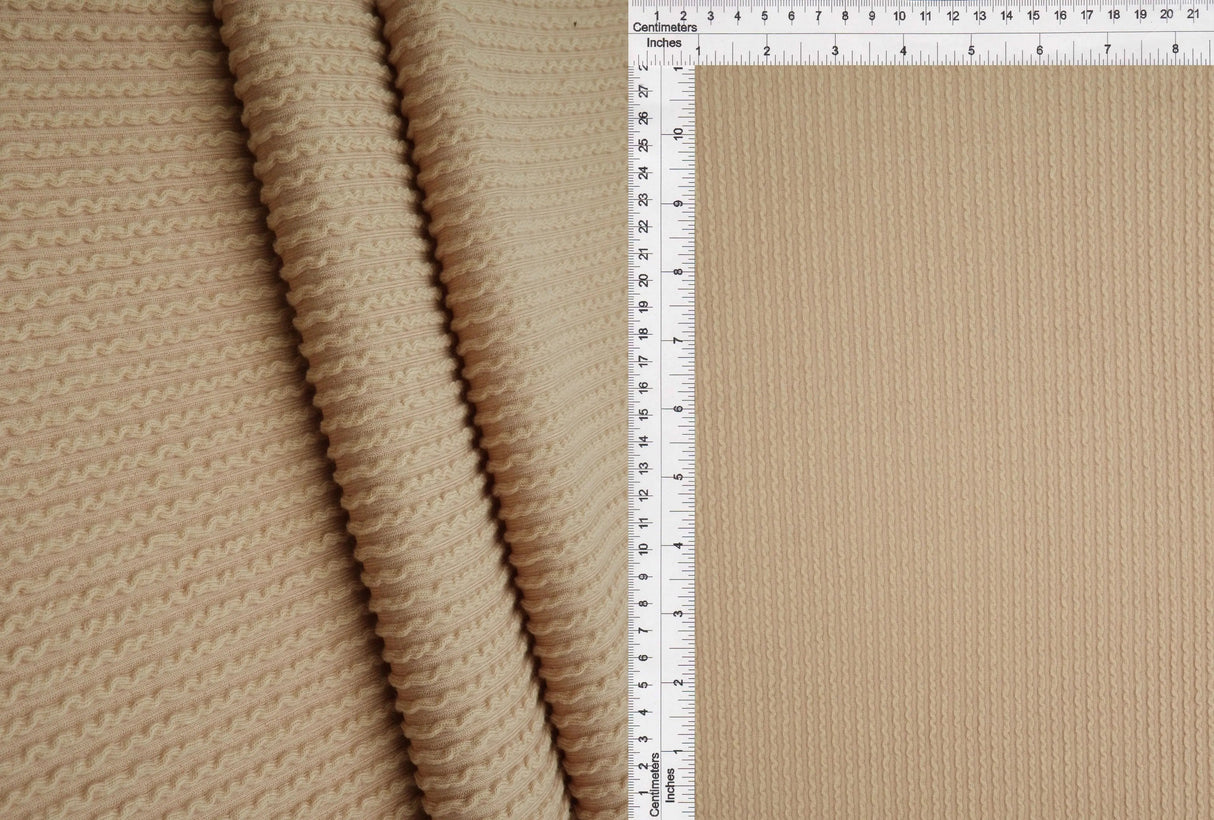 56/57" Double Knit Cozy Fabric 77% Polyester 18% Rayon 5% Spandex 240 GSM by Yard