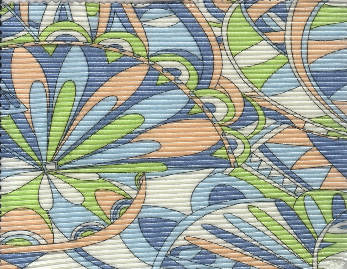 Geometric Bodre Interlock Pleated Fabric 1 Yard Lightweight Soft Drape 58/59" Wide