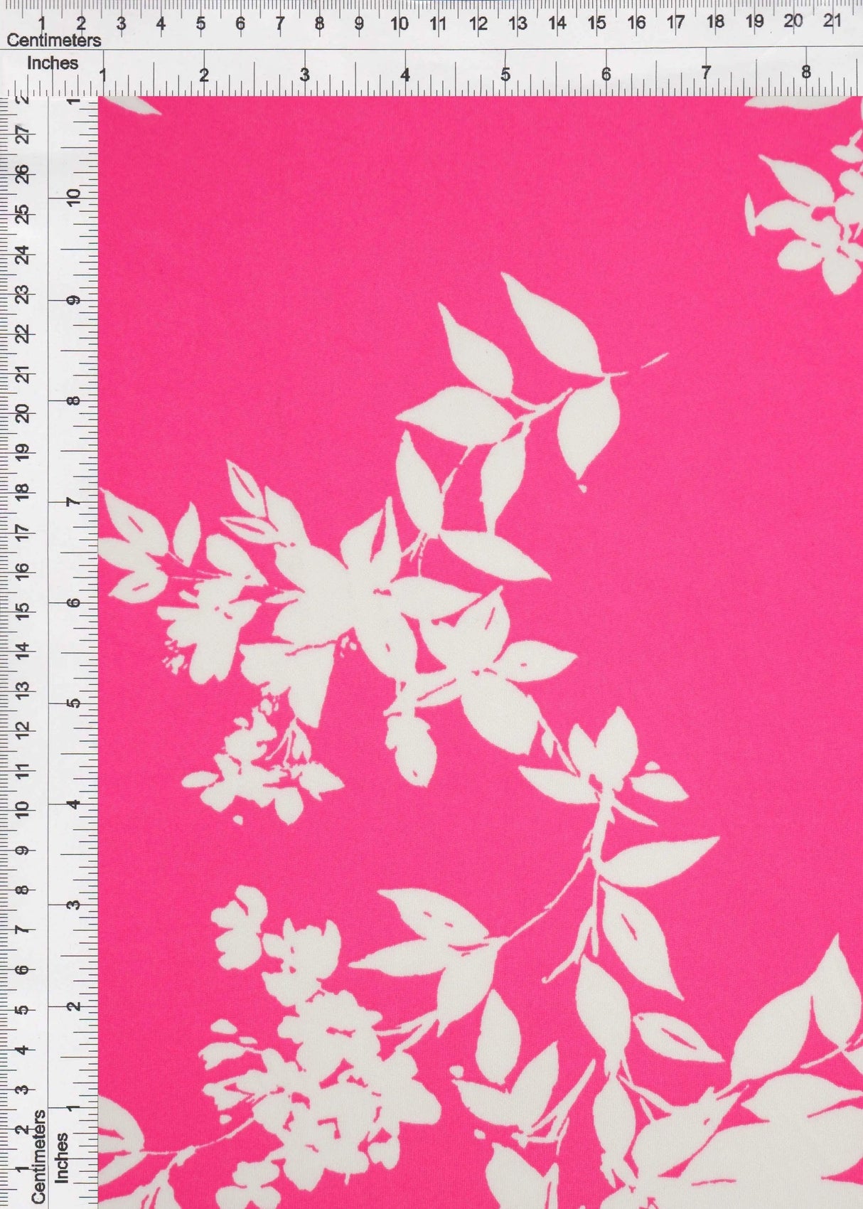 1 Yard Hot Pink Floral DTY Brushed Knit Fabric Soft Stretch 58 Inches Wide