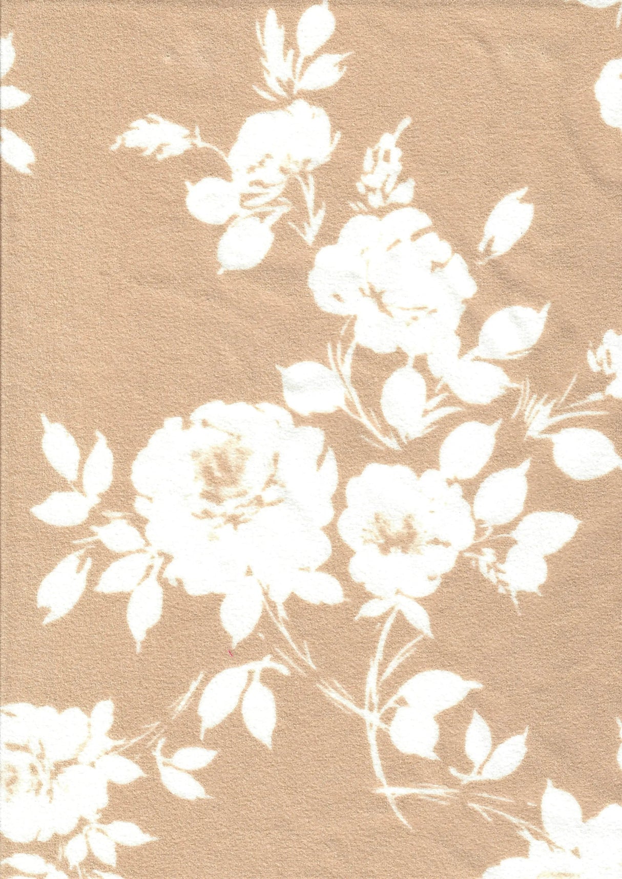 Sand Floral Techno Crepe Fabric 1 Yard Soft Stretch Print 58/60" Wide