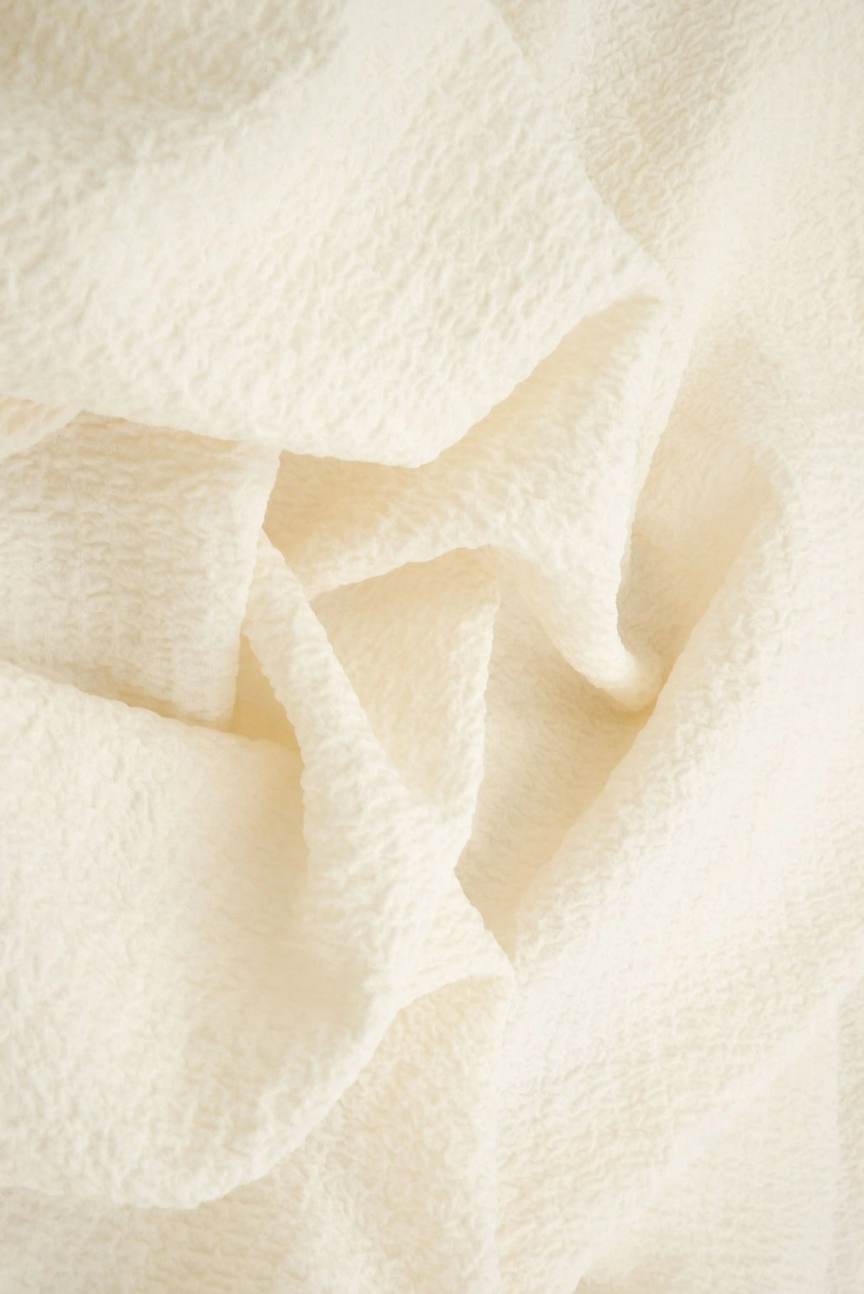 Crinkle Check Pucker Knit Fabric Solid Polyester Elastane Woven 57/58" Wide