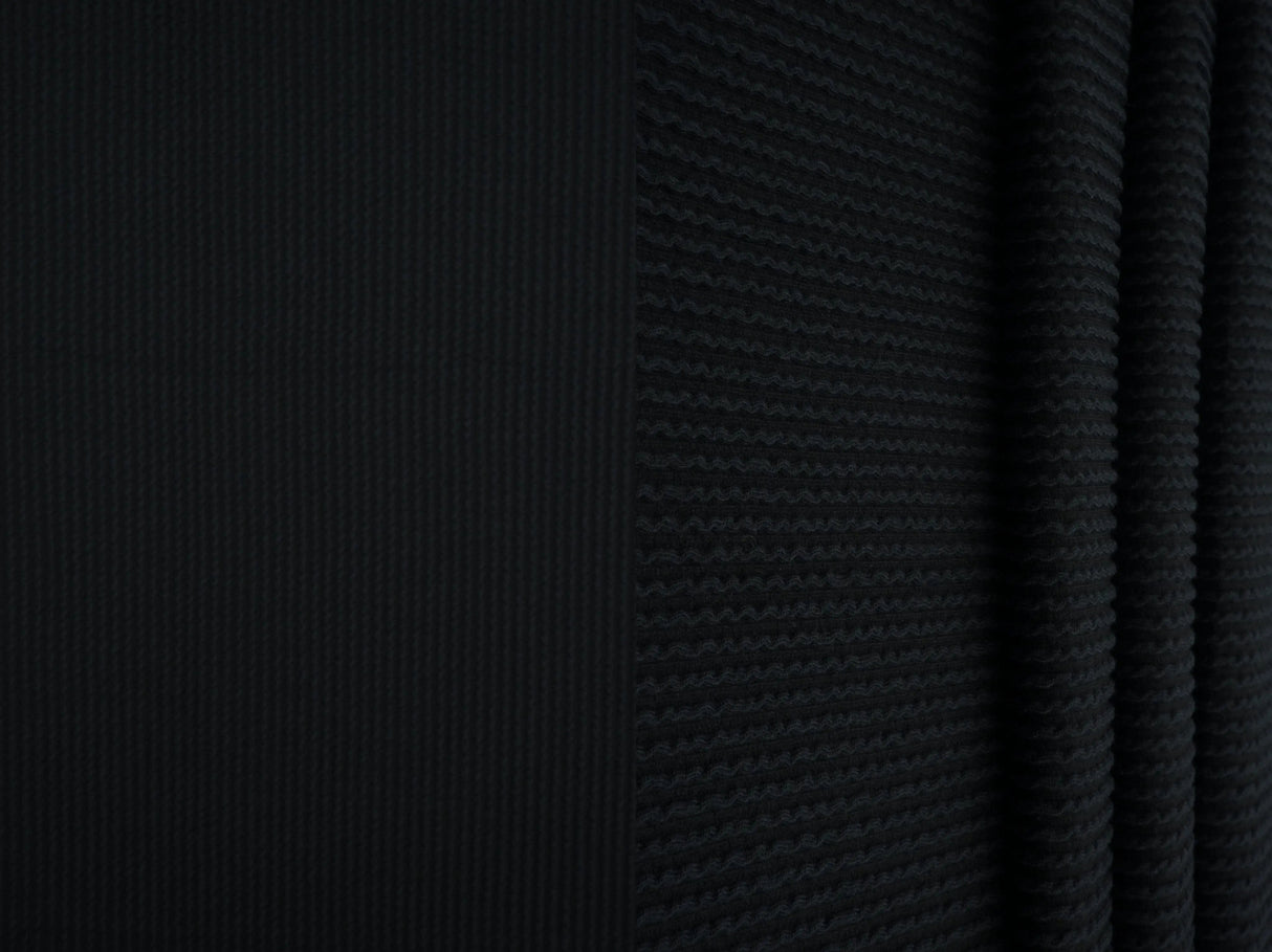 52" Knit Jacquard Rib Fabric 80% Polyester 15% Rayon 5% Spandex 230 GSM by Yard