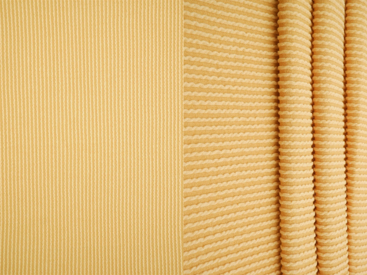 52" Knit Jacquard Rib Fabric 80% Polyester 15% Rayon 5% Spandex 230 GSM by Yard