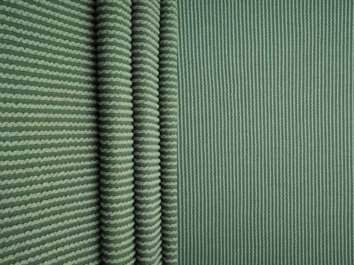 Knit Jacquard Rib Fabric 1 Yard Soft Stretch Textured Knit 52" Wide