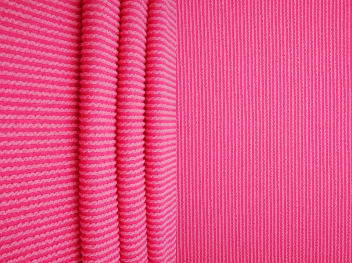 52" Knit Jacquard Rib Fabric 80% Polyester 15% Rayon 5% Spandex 230 GSM by Yard
