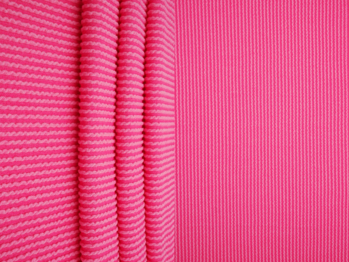52" Knit Jacquard Rib Fabric 80% Polyester 15% Rayon 5% Spandex 230 GSM by Yard