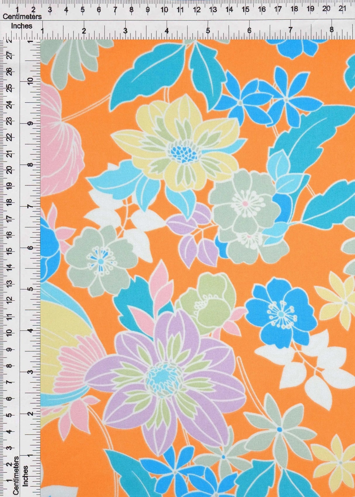 1 Yard Cey Flower Print Fabric, 58/59'' Wide 100% Polyester