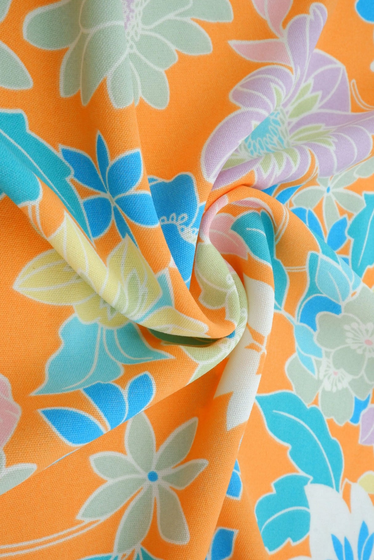 1 Yard Cey Flower Print Fabric, 58/59'' Wide 100% Polyester
