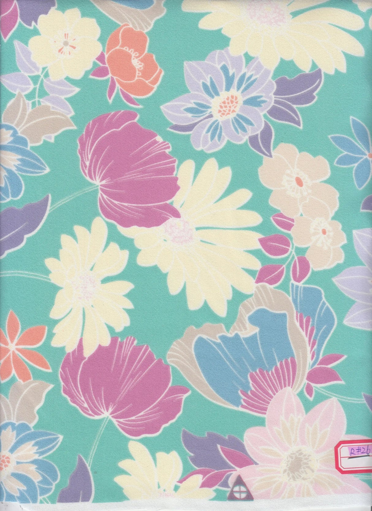 Cey Floral Print Fabric 1 Yard Soft Lightweight Drapey Material 58/59" Wide