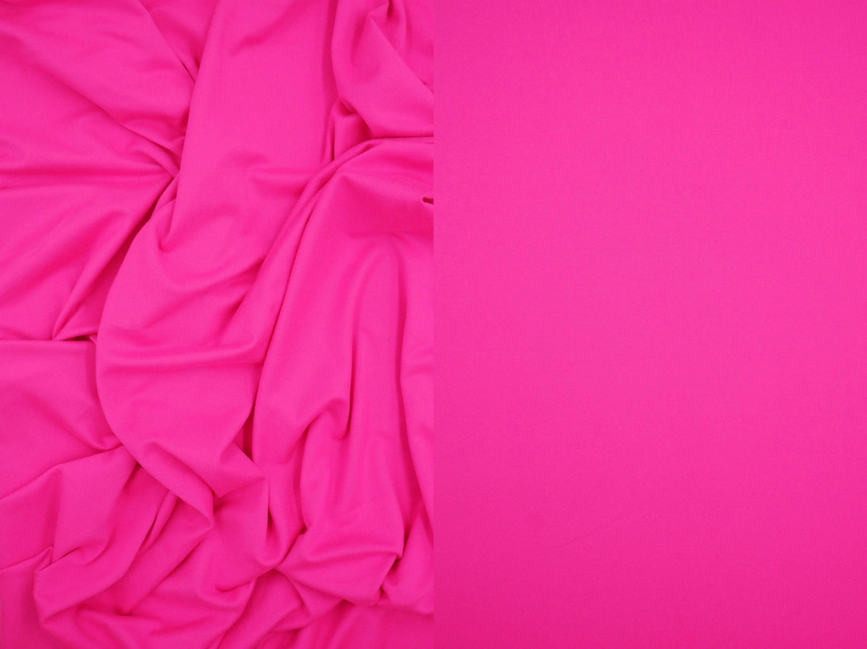 1 Yard Solid DTY Brushed Knit Fabric, 58/60'' Wide Polyester Spandex Blend