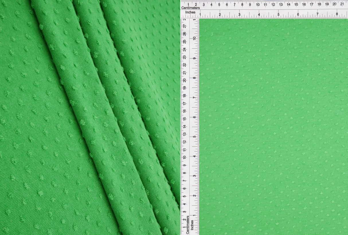 Knit Jacquard Swiss Dot Fabric 1 Yard Stretch Textured Lightweight 58/60" Wide
