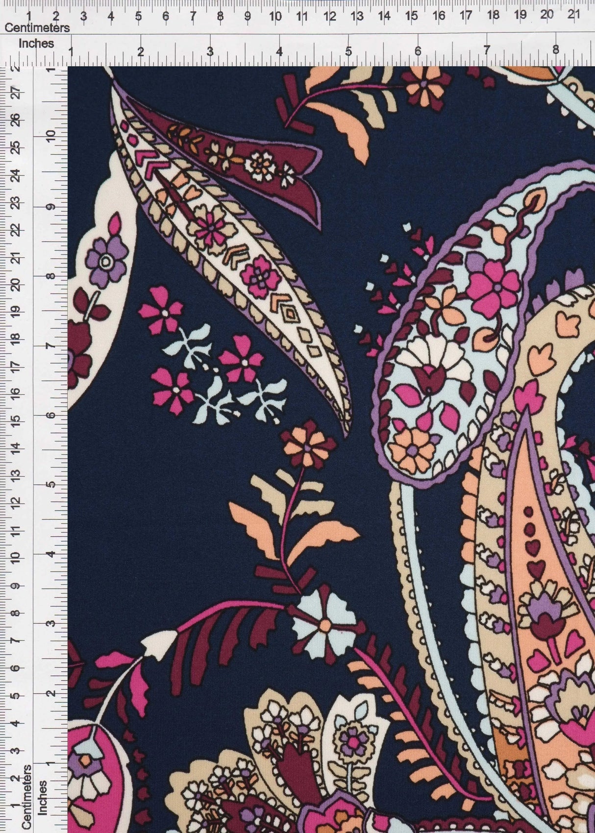 DTY Paisley Print Fabric Soft Lightweight & Stylish Stretch Knit, 58/60" Wide