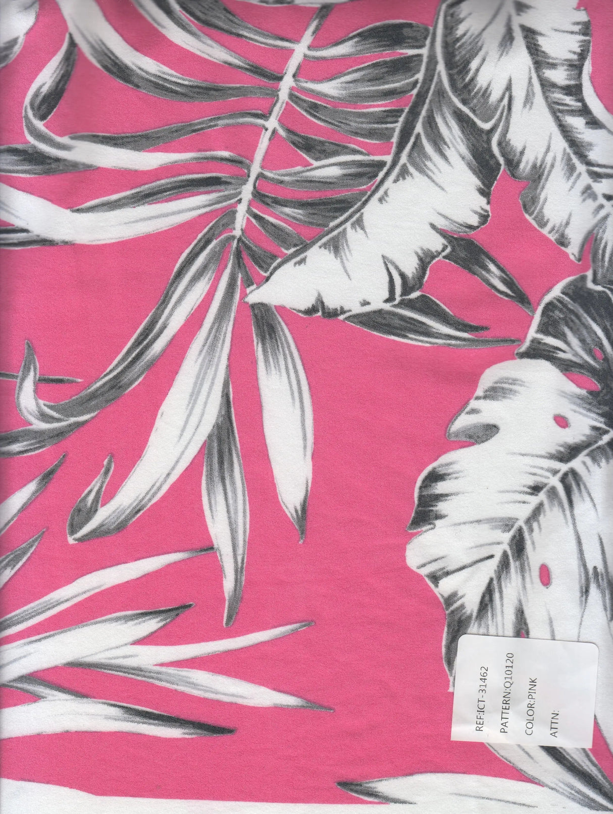 1 Yard Tropical Hawaiian Leaf DTY Brushed Knit Fabric Soft Stretch Polyester Spandex 58/60 Inches Wide