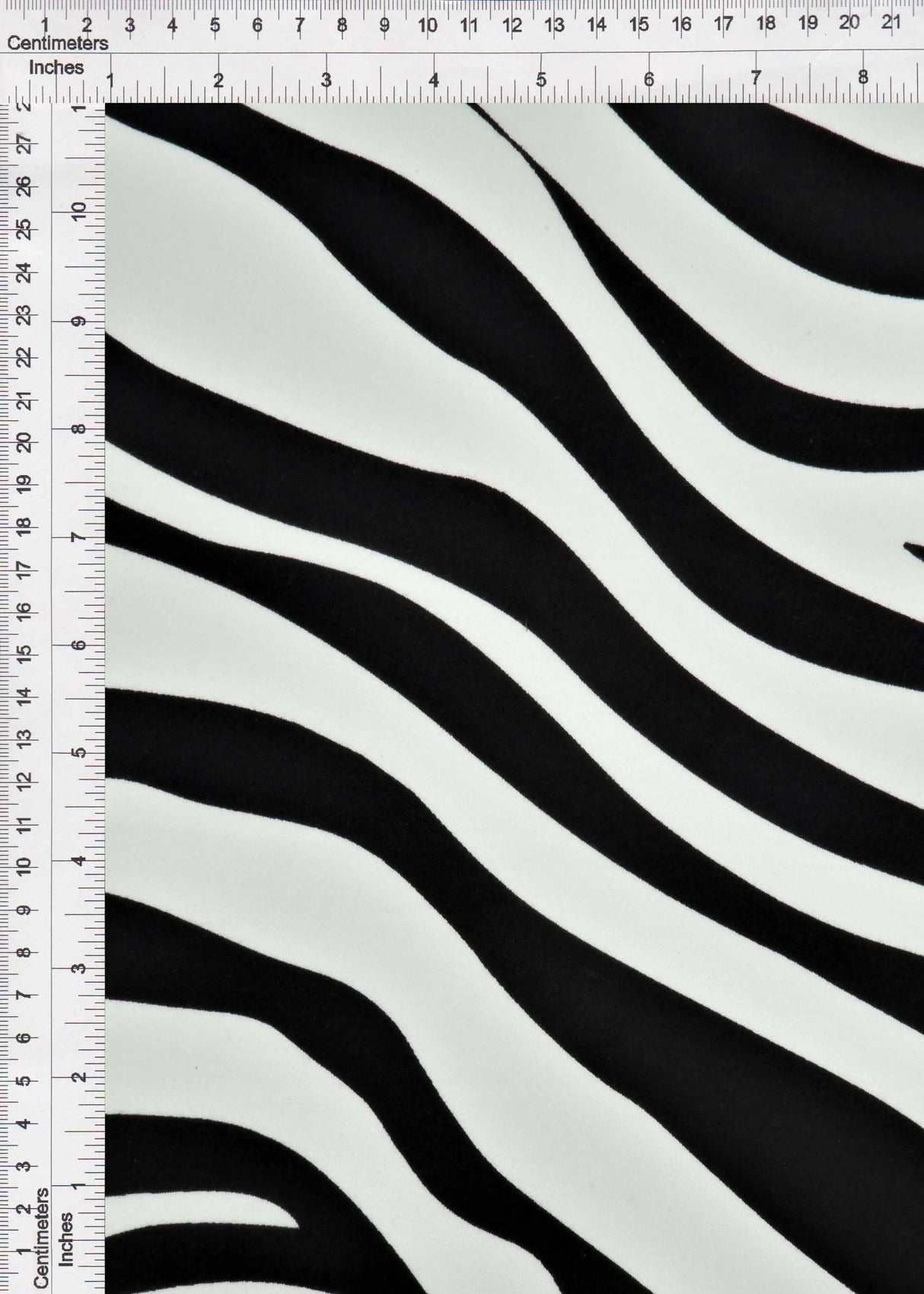 1 Yard Black Ivory Zebra Print Brushed DTY Knit Fabric 58/60" Wide