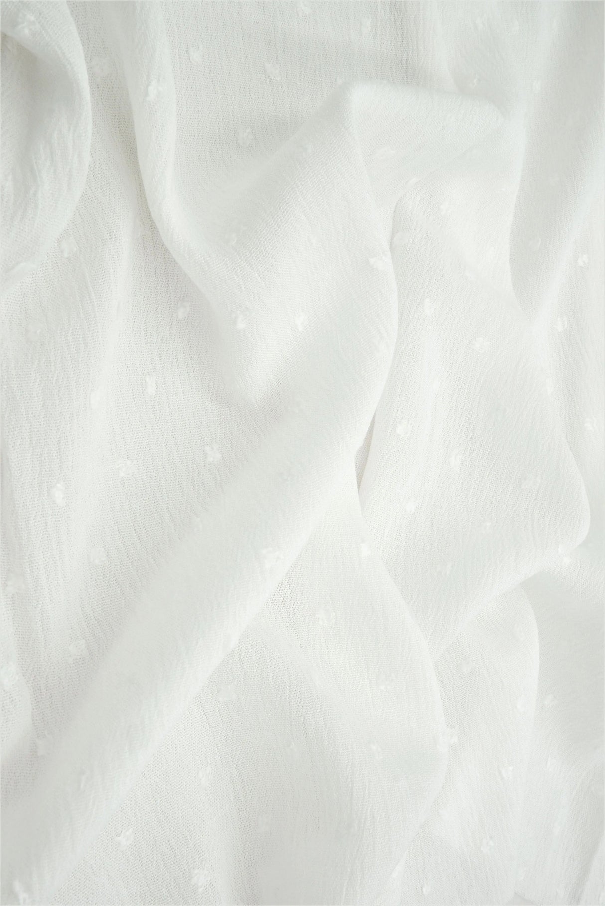 Swiss Dot Rayon Crepon Fabric Solid Color, 100% Rayon 52/53" Wide