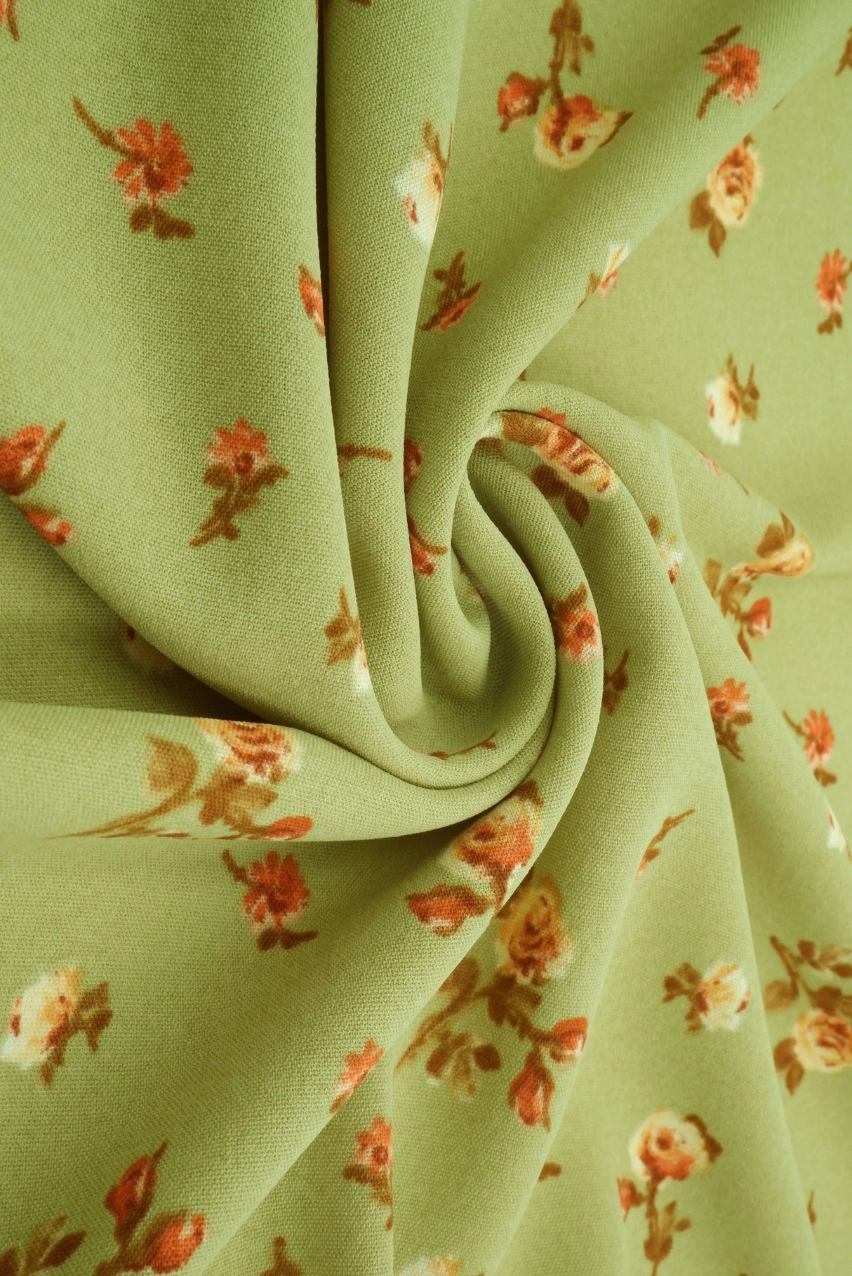Ditsy Floral Cey Woven Fabric 100% Polyester, 58/59" Wide for Apparel & Decor