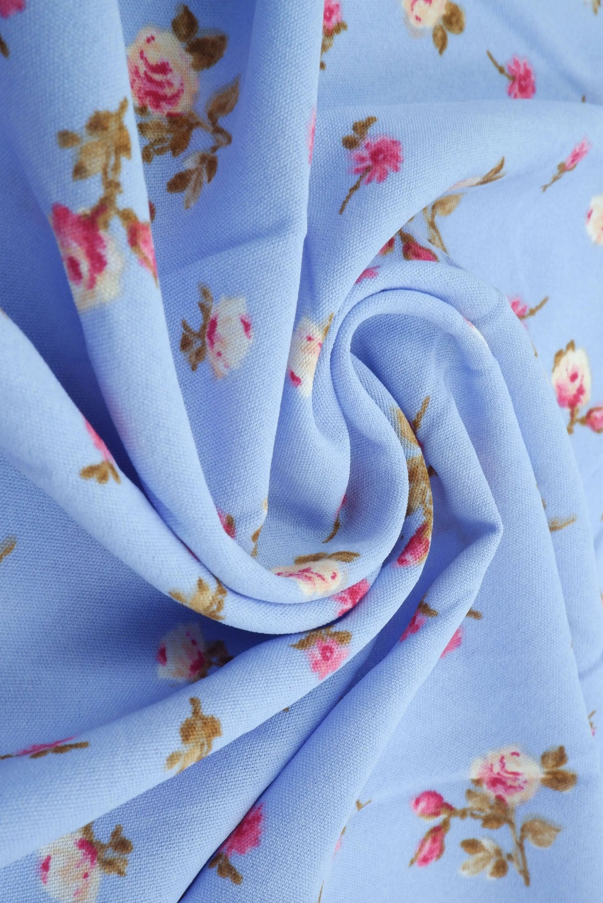 Ditsy Floral Cey Woven Fabric 100% Polyester, 58/59" Wide for Apparel & Decor