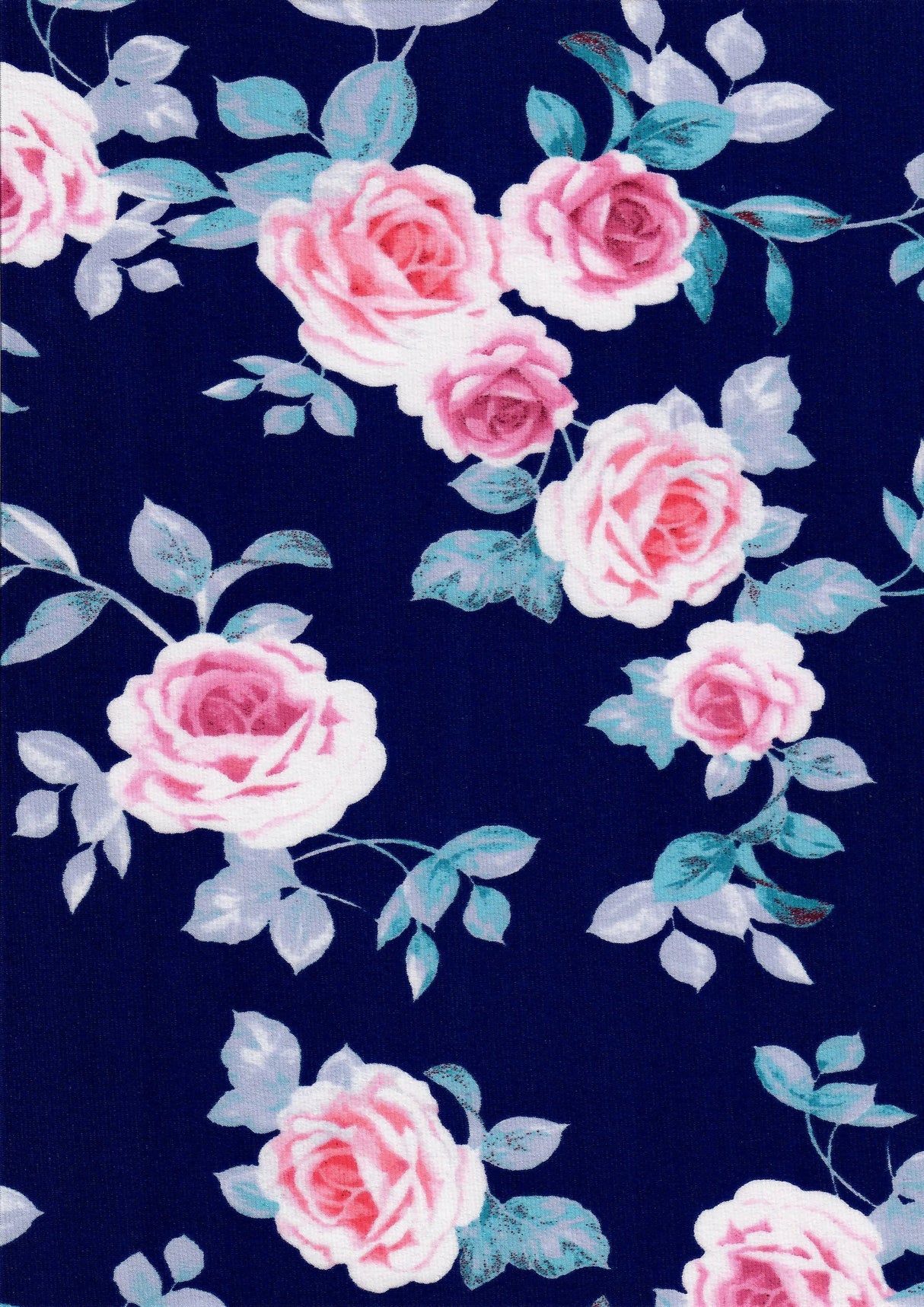 1 Yard Soft Korean ITY Floral Stretch Knit Fabric | 58/60 Inch Wide Elegant Drapey Material for Stylish Dresses & DIY Sewing