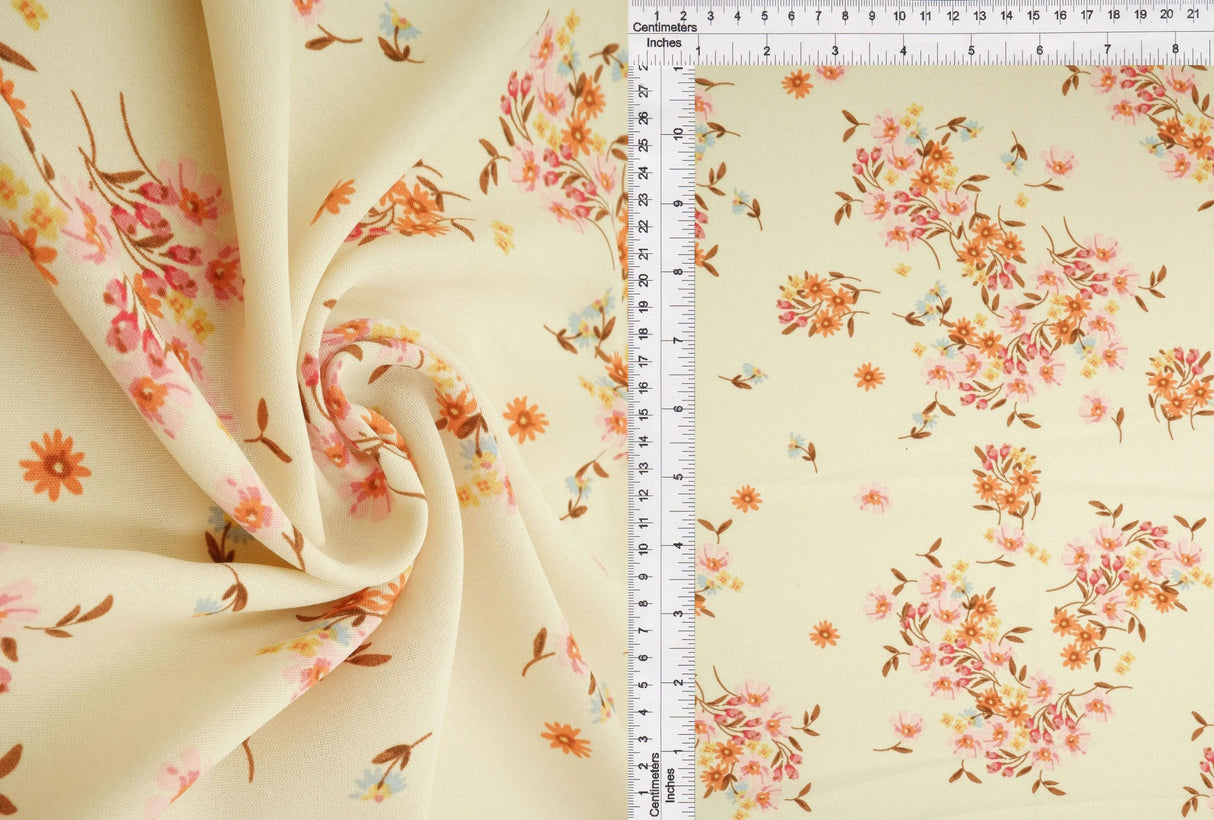 100% Polyester Cey Floral Fabric, Woven Durable 58/59" Wide
