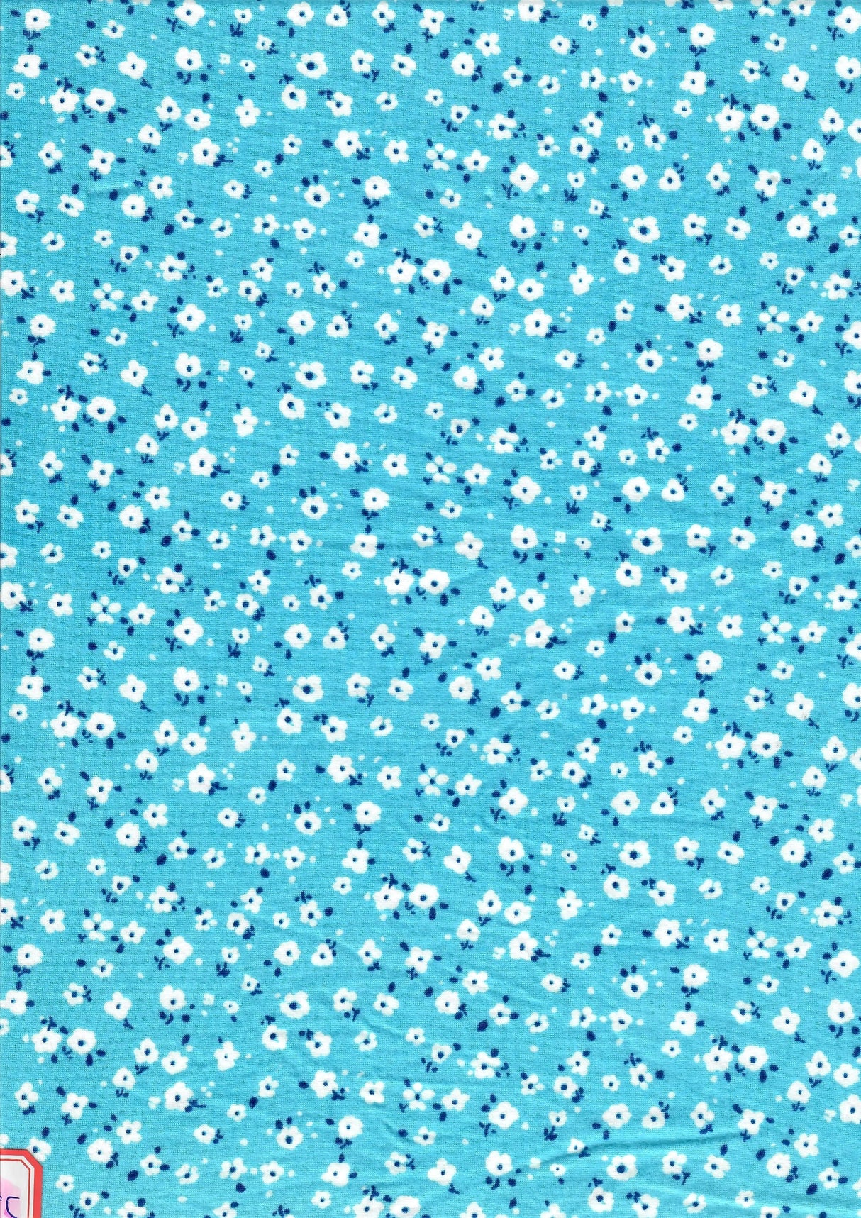 1 Yard Brushed DTY Ditsy Floral Knit Fabric 170 GSM, 58/60'' Wide Polyester Spandex Blend