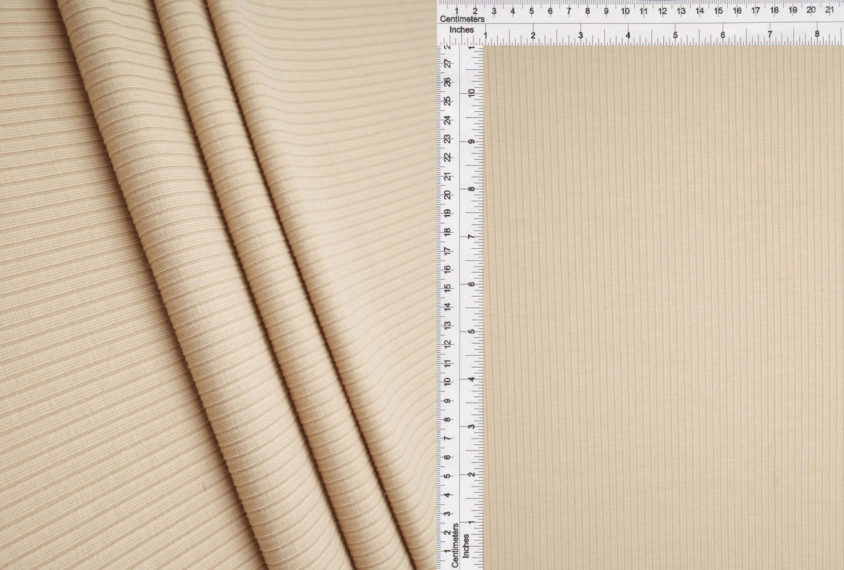 1 Yard Heavy Yummy Rib Knit Fabric 280 GSM, 48/50'' Wide Polyester Rayon Spandex Blend