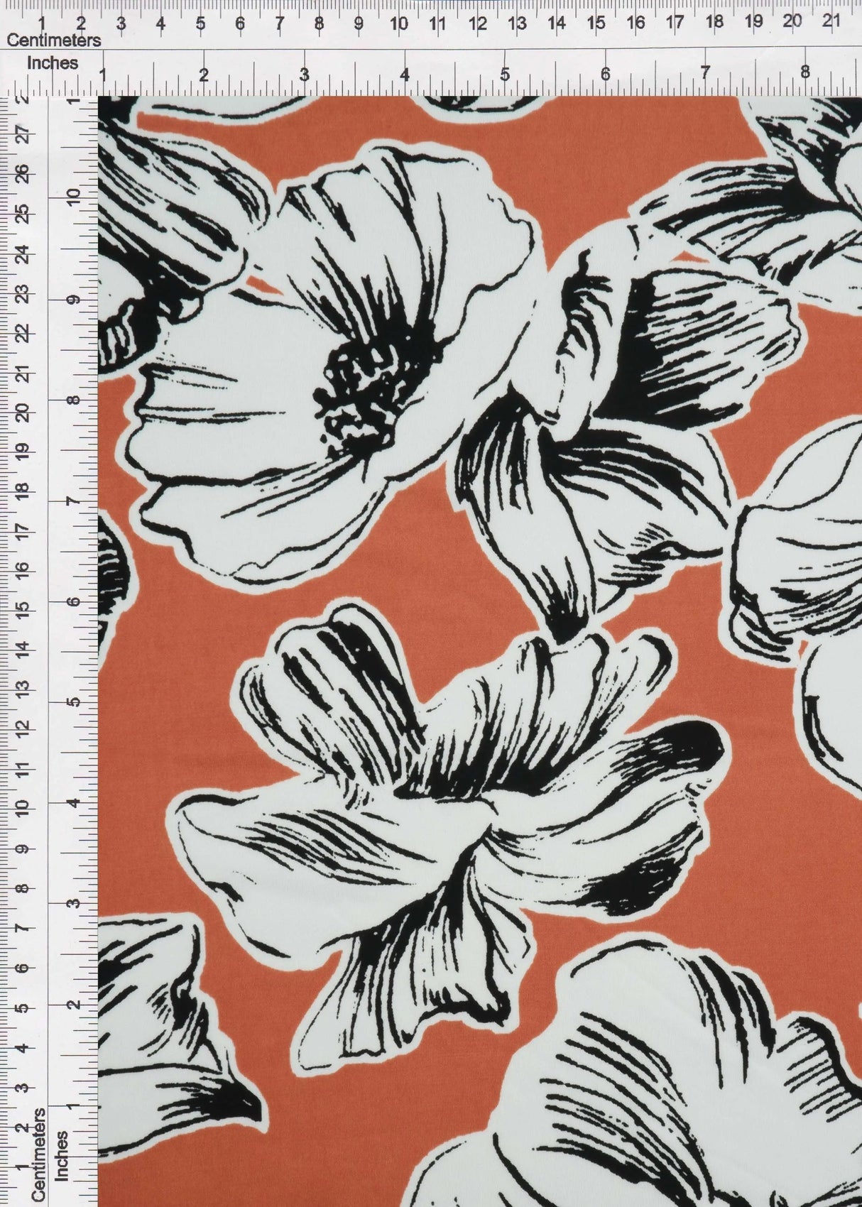 Big Floral Korean ITY Knit Fabric Soft Stretch Polyester Spandex 58/60” Wide