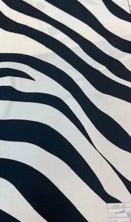 DTY Zebra Print Fabric Soft Stretch Knit, 58/60” Wide for Apparel & Costumes