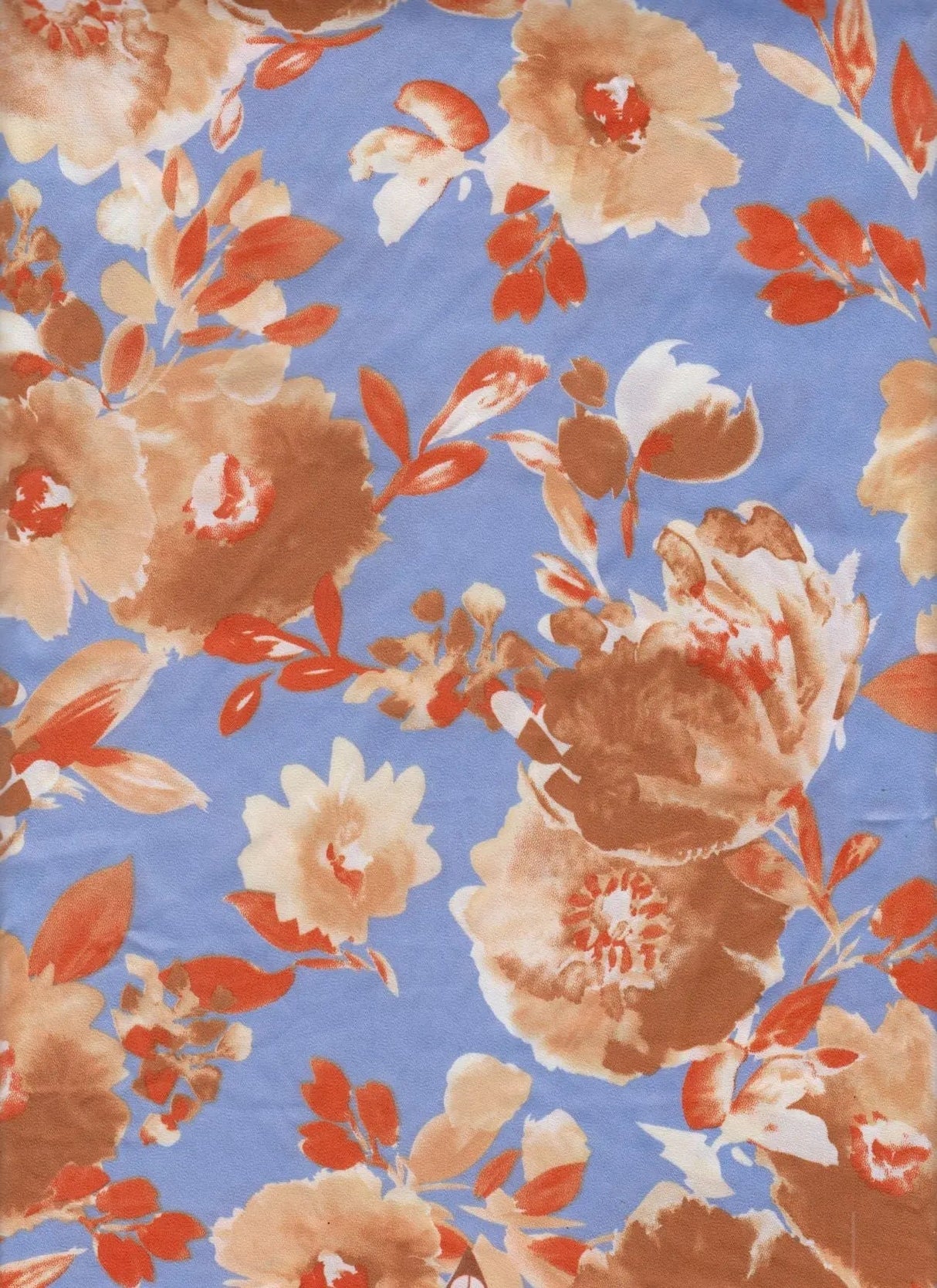 1 Yard Floral Print Satin Fabric, 57/58'' Wide 100% Polyester
