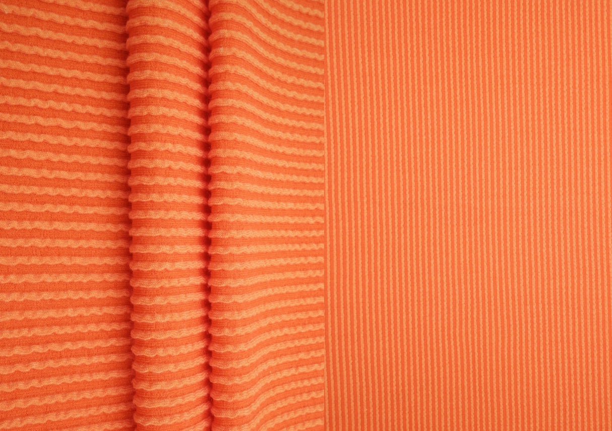 52" Knit Jacquard Rib Fabric 80% Polyester 15% Rayon 5% Spandex 230 GSM by Yard