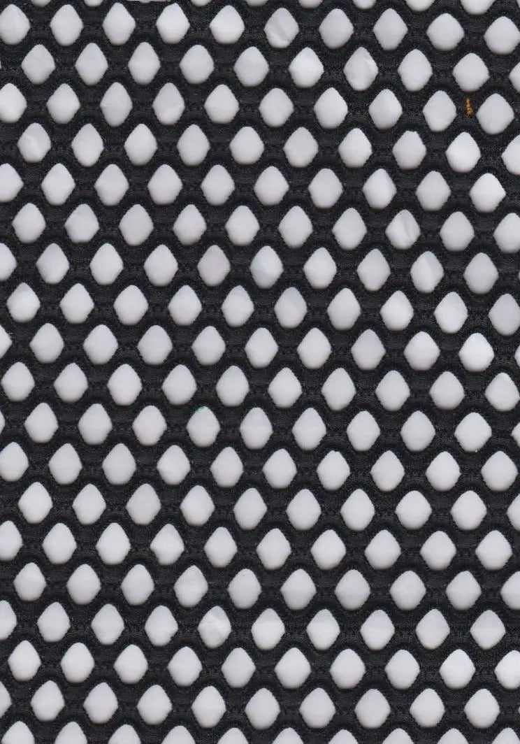 Big Fishnet Mesh Fabric Solid Open Weave, 58/60” Wide Lightweight Polyester