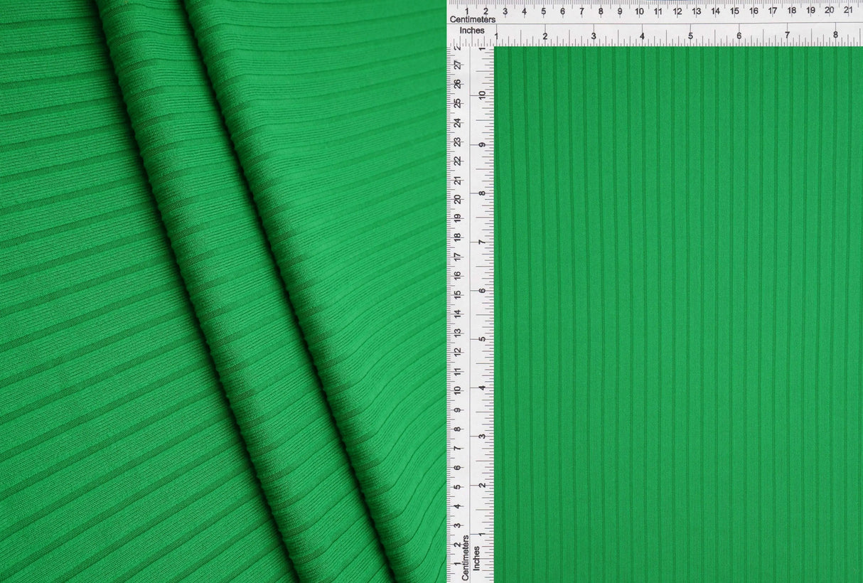 1 Yard 8x3 Yummy Rib Solid Knit Fabric 170 GSM, 58/60'' Wide Polyester Spandex Blend