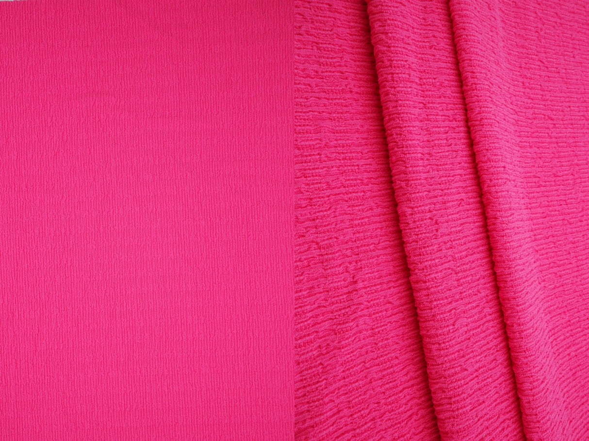1 Yard Textured Bubble Jersey Crepe Knit Fabric 59 Inch Wide Soft Stretch Drapey Material for Stylish Tops & DIY Sewing