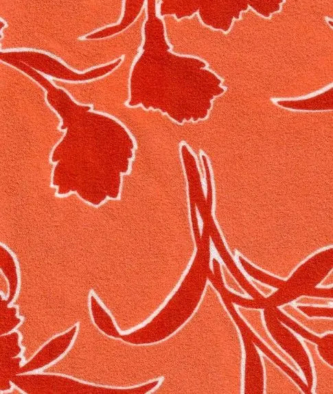 1 Yard Floral Techno Crepe Knit Fabric 220 GSM, 58/60'' Wide Polyester Spandex Blend