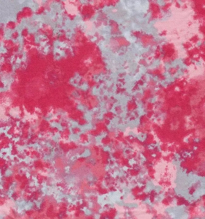 1 Yard DTY Abstract/Tie Dye Knit Fabric, 58/60? Wide Polyester Spandex Blend