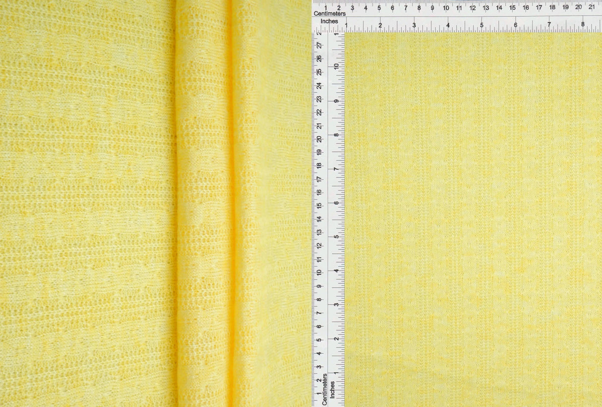 1 Yard Knit Jacquard Cable Knit Sweater Fabric 270 GSM Polyester Spandex Blend 58/60" Width