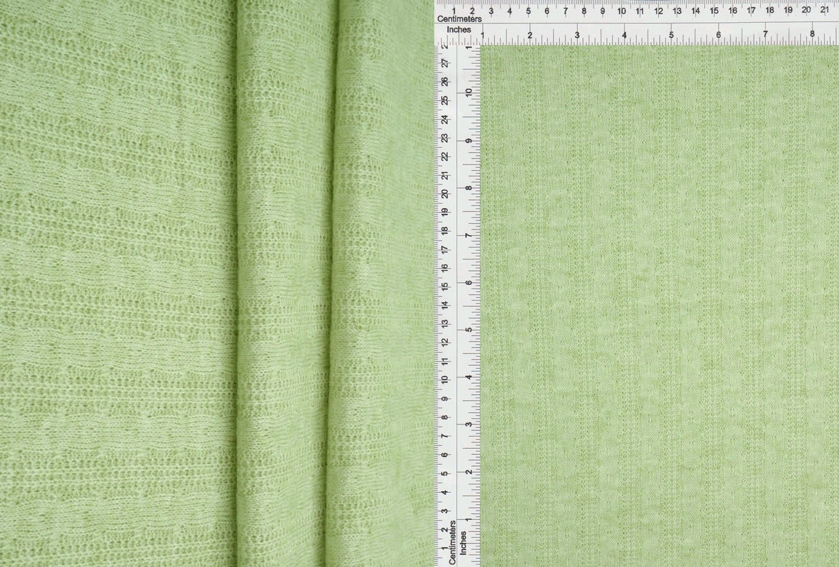 Jacquard Cable Knit Sweater Fabric, Heavyweight Stretch Polyester Spandex 58/60” Wide