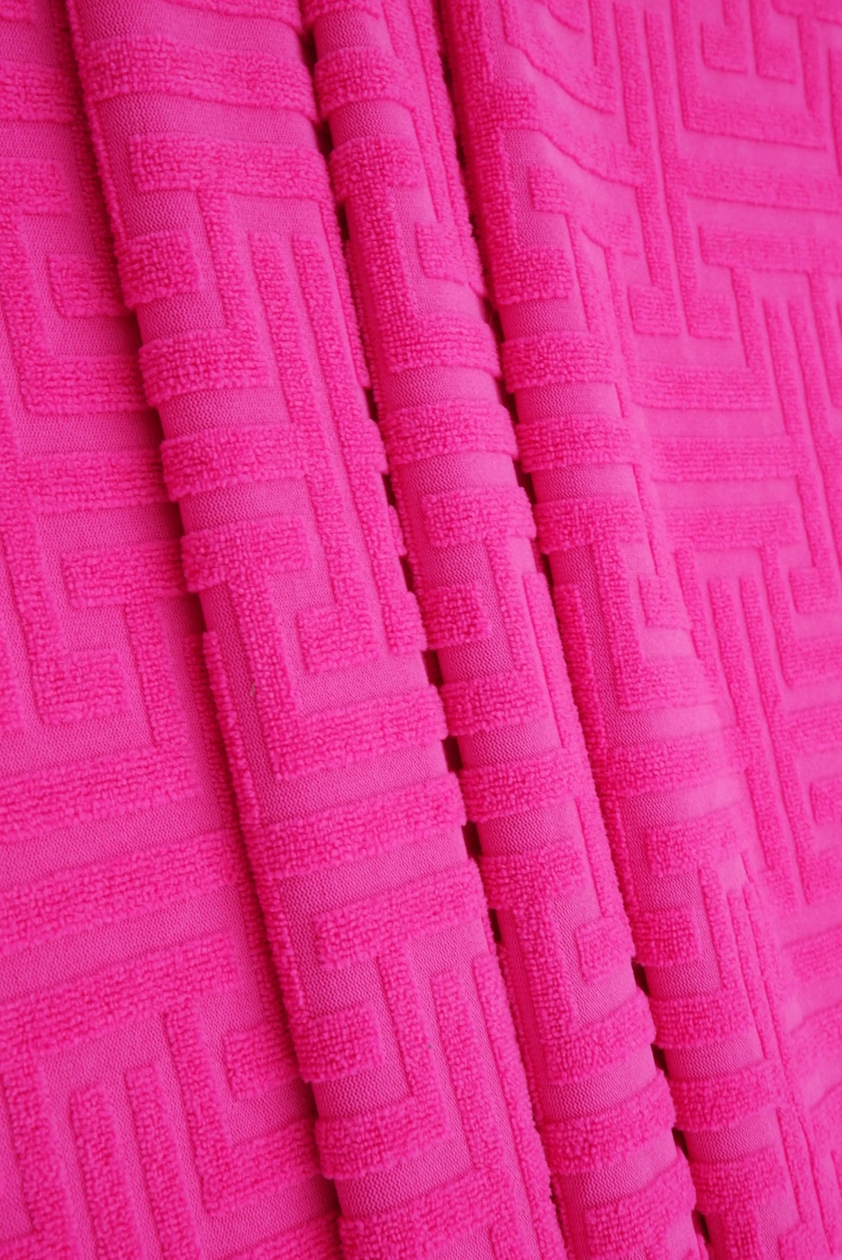 1 Yard Geo Towel Jacquard Fabric Stretch Polyester Spandex 58/59 Inches Wide