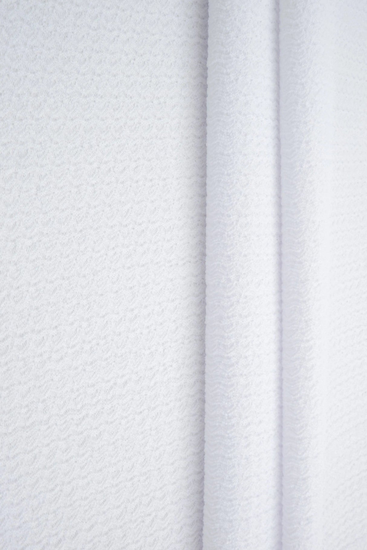 1 Yard White Mini Missoni Stretch Knit Fabric, Soft Textured 56/58" Wide