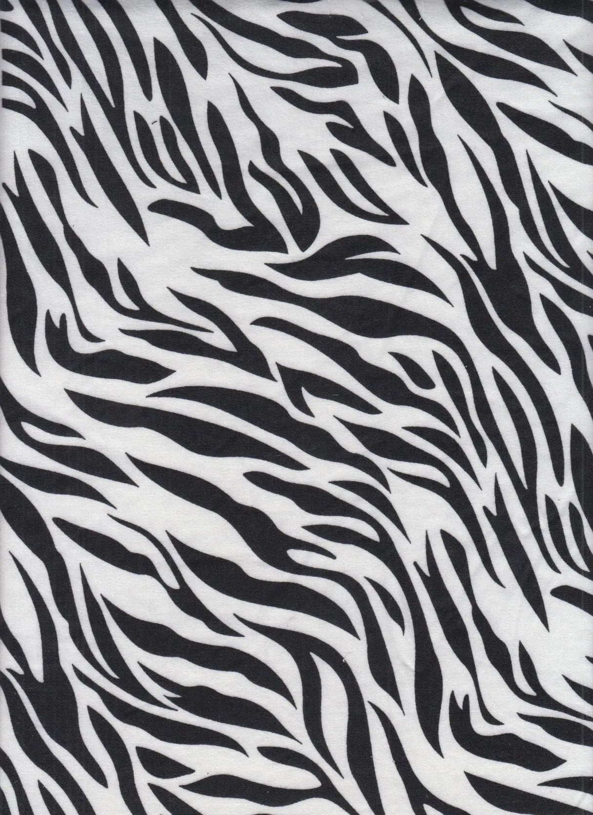 1 Yard Brushed DTY Zebra Print Knit Fabric 170 GSM, 58/60'' Wide Polyester Spandex Blend