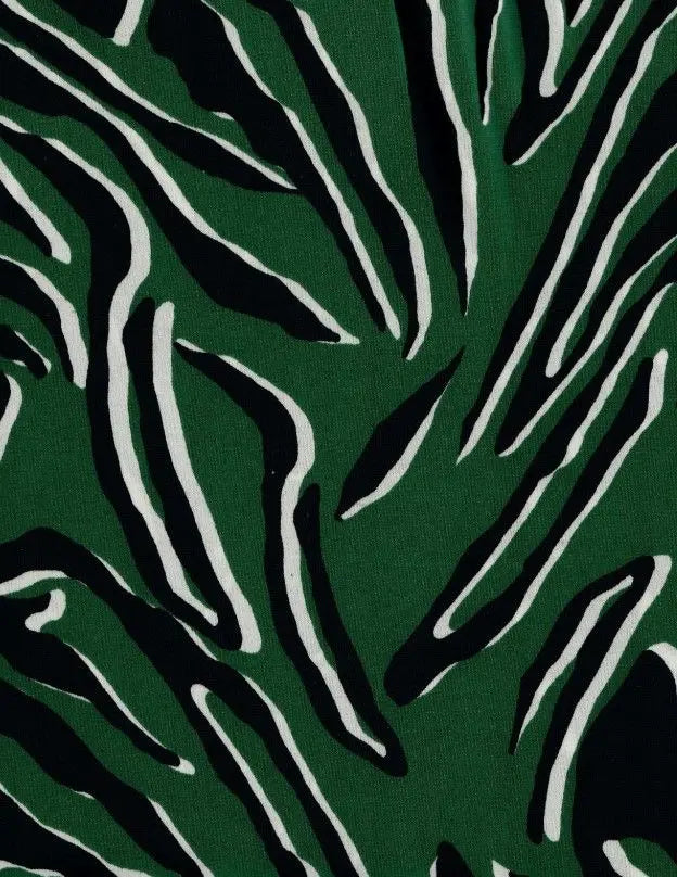 1 Yard Brushed DTY Zebra Print Knit Fabric 170 GSM, 58/60'' Wide Polyester Spandex Blend