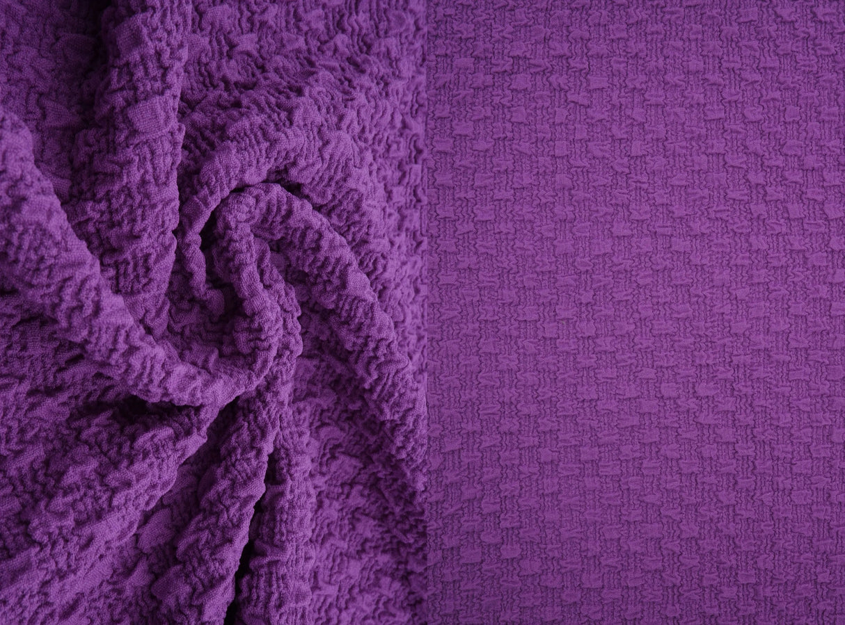 1 Yard Cauliflower Jacquard Knit Fabric, 59/60? Wide Polyester Spandex Blend