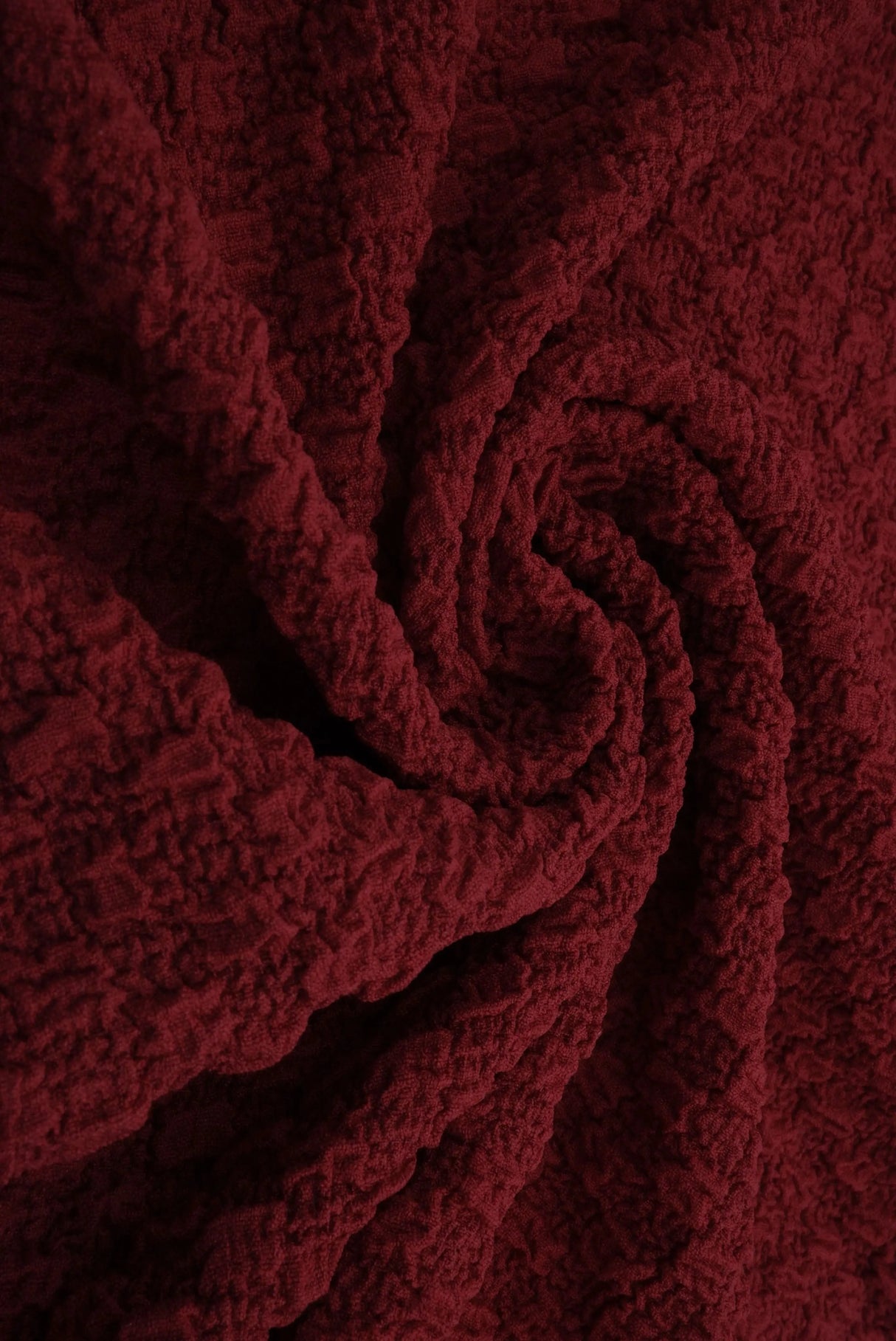 1 Yard Textured Cauliflower Jacquard Knit Fabric 59/60 Inch Wide Ultra Plush Heavyweight Material for Cozy Loungewear & Upholstery