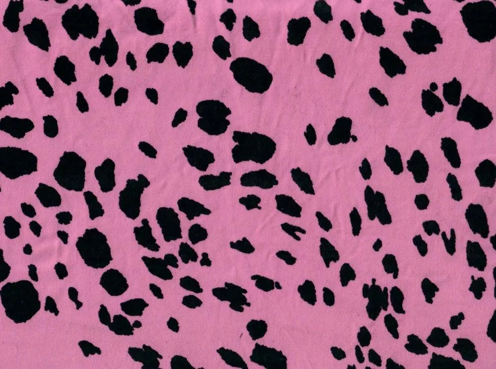 1 Yard Brushed DTY Animal Print Knit Fabric 170 GSM, 58/60'' Wide Polyester Spandex Blend