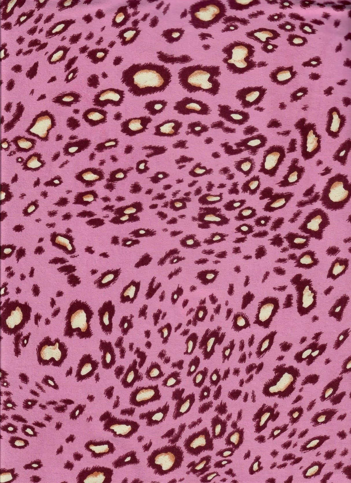 1 Yard Brushed DTY Animal Print Knit Fabric 170 GSM, 58/60'' Wide Polyester Spandex Blend