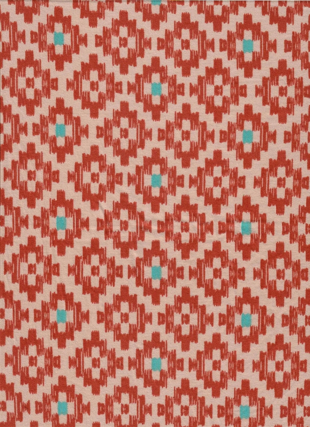 1 Yard Brushed DTY Geo Tribal Print Fabric 170 GSM Polyester Spandex Blend 58/60" Width