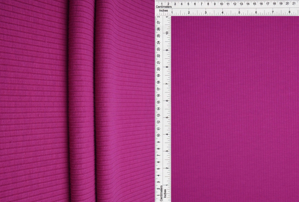 1 Yard Heavy Yummy Rib Knit Fabric 280 GSM, 48/50'' Wide Polyester Rayon Spandex Blend