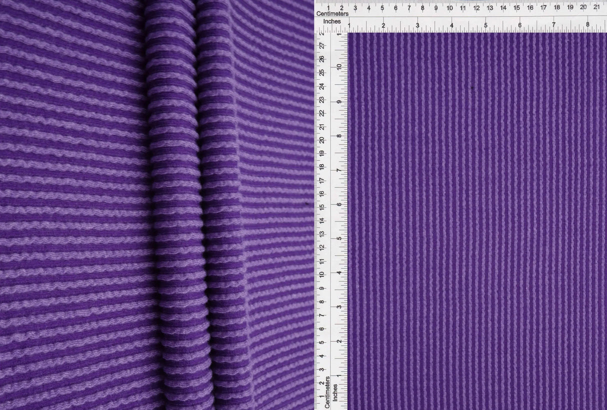 52" Knit Jacquard Rib Fabric 80% Polyester 15% Rayon 5% Spandex 230 GSM by Yard