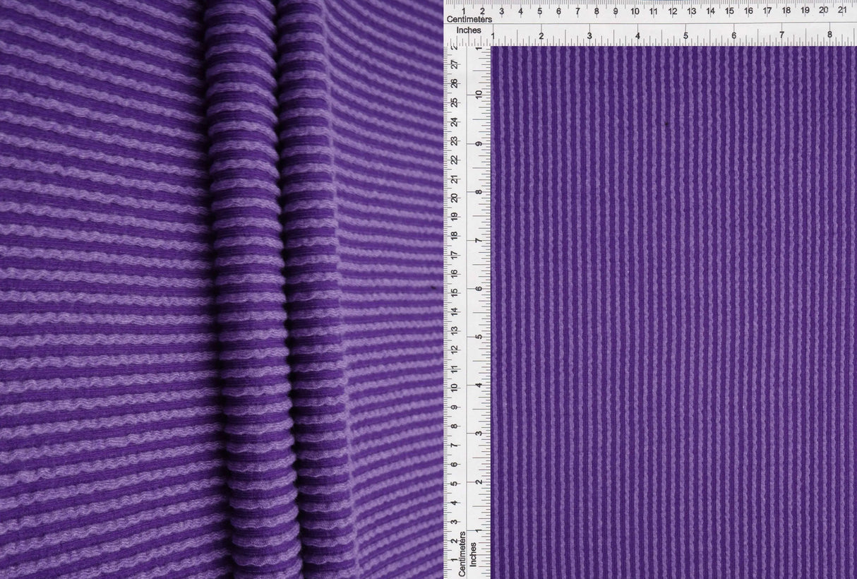 Knit Jacquard Rib Fabric 1 Yard Polyester Rayon Spandex Stretch 52" Wide