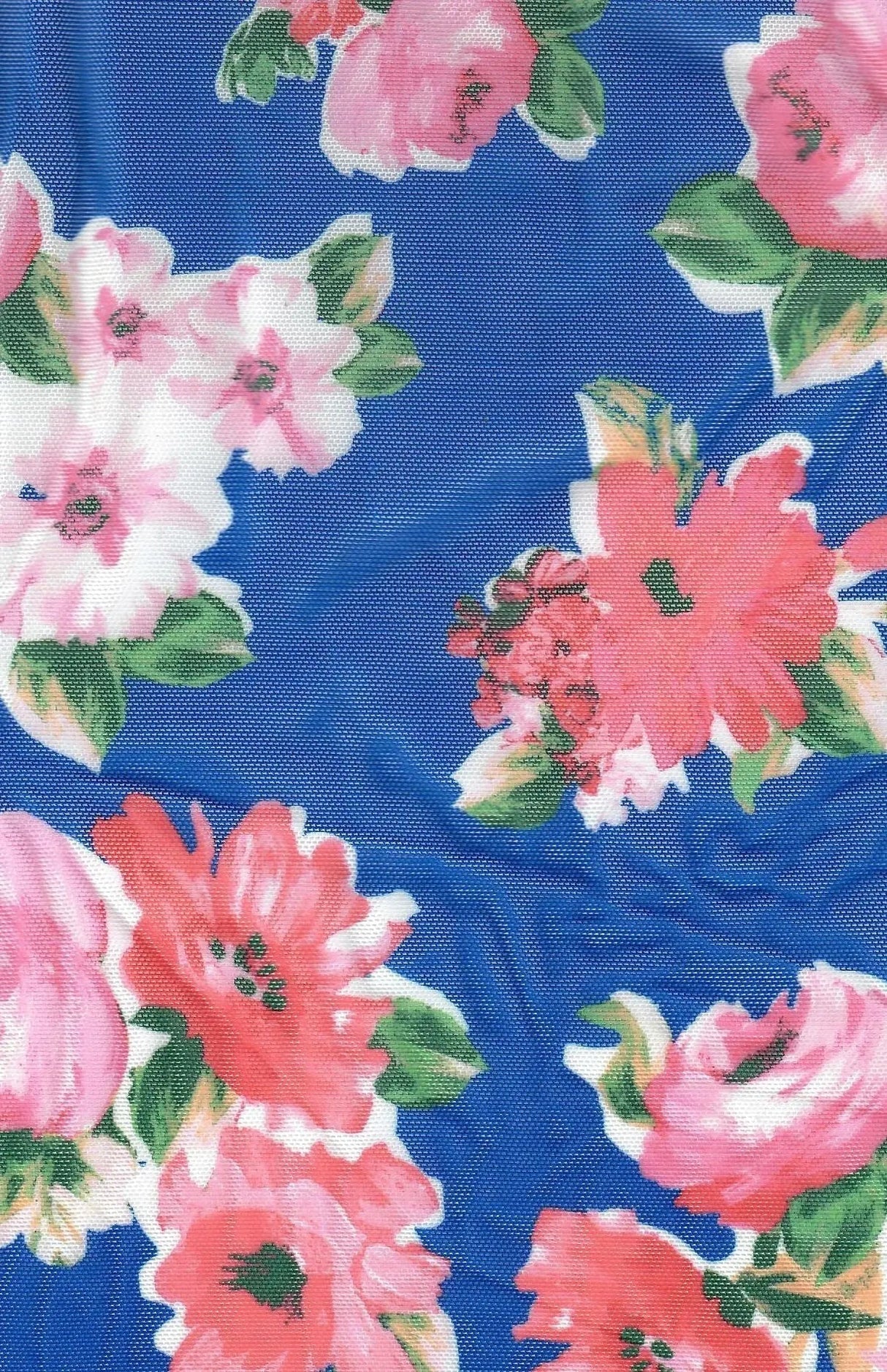 1 Yard Digital Floral Mesh Knit Fabric, 54? Wide Polyester Spandex Blend