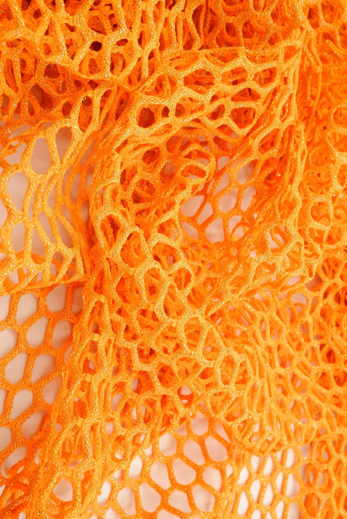 1 Yard Lurex Fishnet Mesh Fabric, 58/60? Wide Polyester Spandex Blend